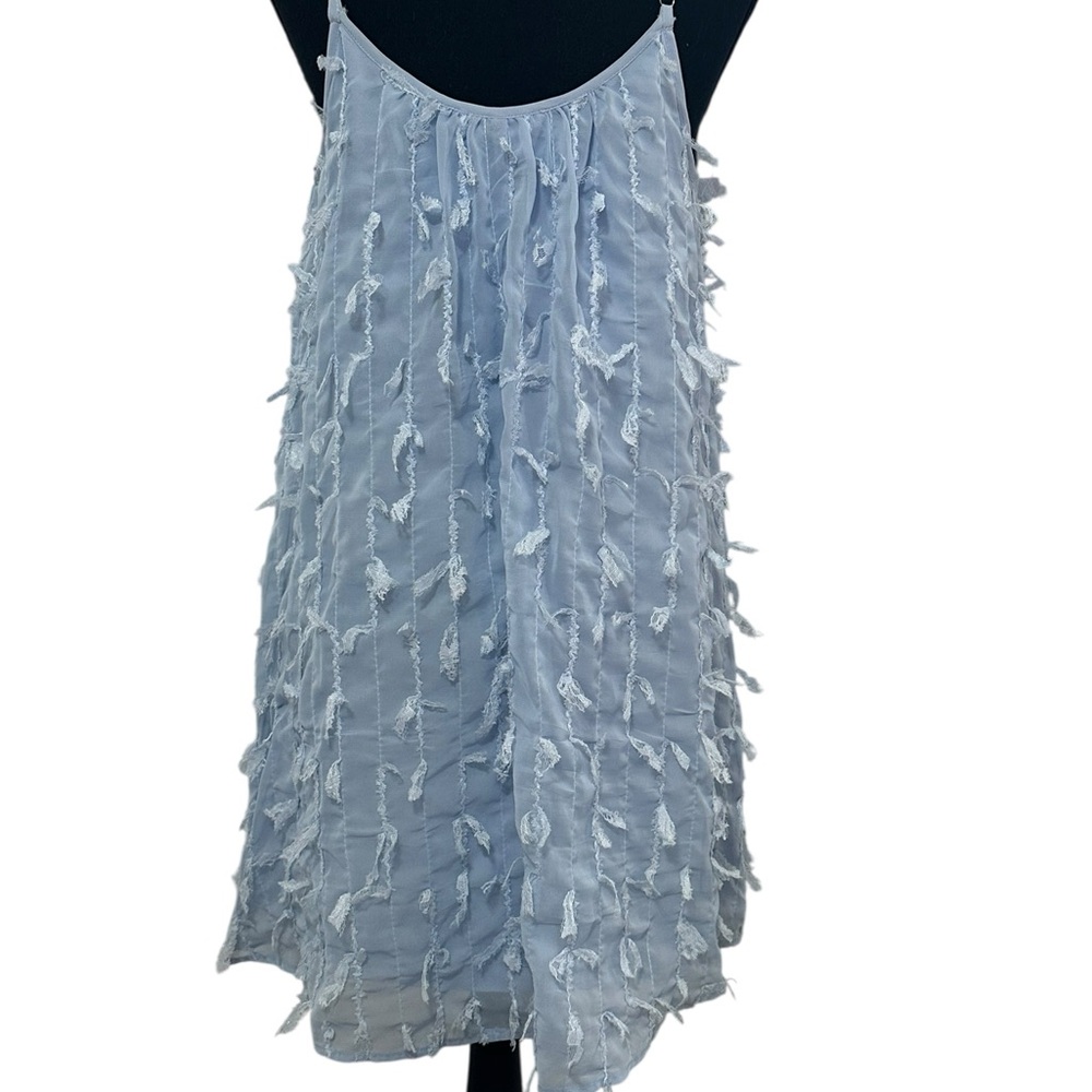 Entro. Cute & Fun Light Blue Fringe Dress. (Small) - Picture 7 of 8
